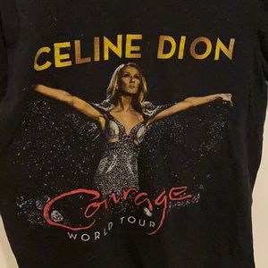 Celine Dion Courage World Tour Merchandise tshirt